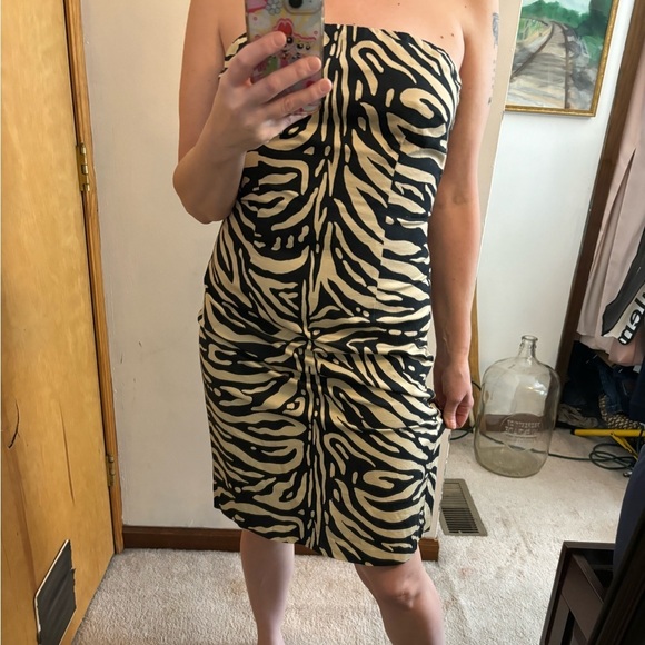The Limited Zebra Print Strapless Dress - Picture 7 of 12